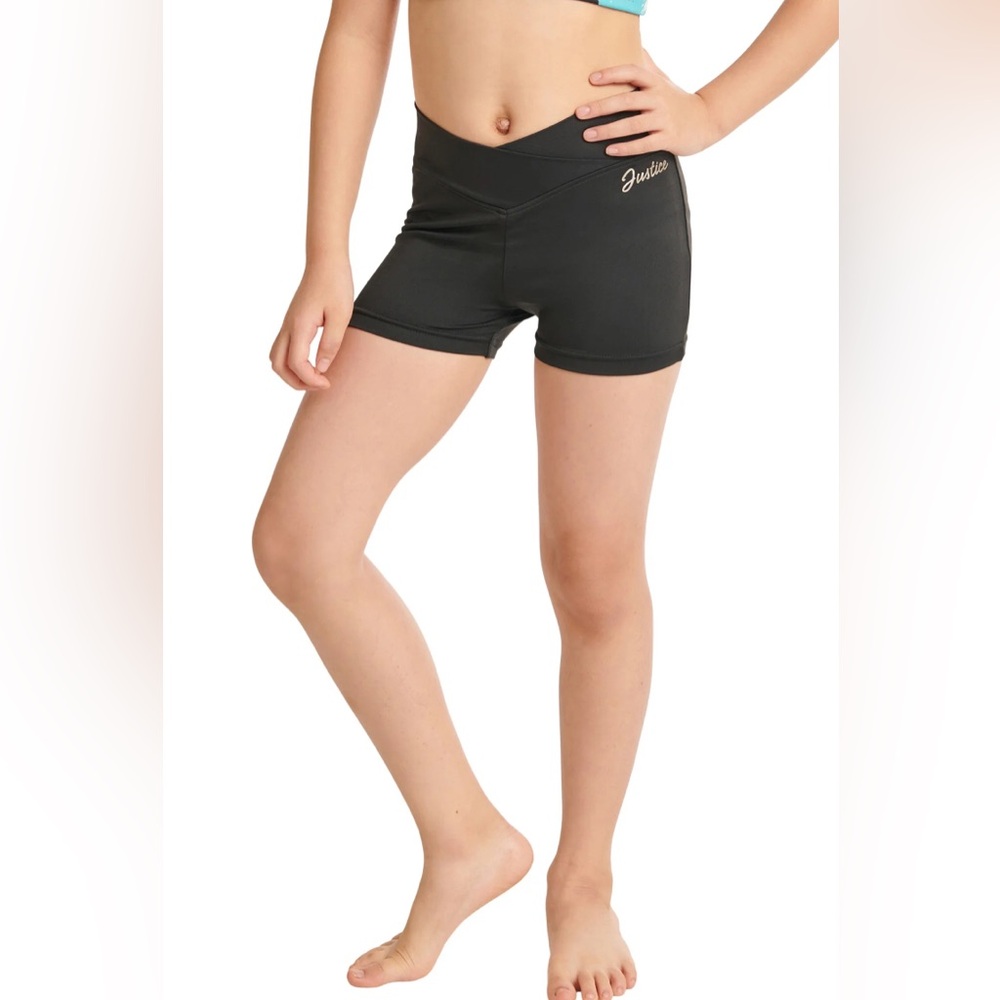 Justice Girls Black Dance Shorts